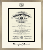 University of Missouri Saint Louis diploma frame - Icon in Light Champagne