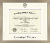 University of Nebraska diploma frame - Icon in Light Champagne