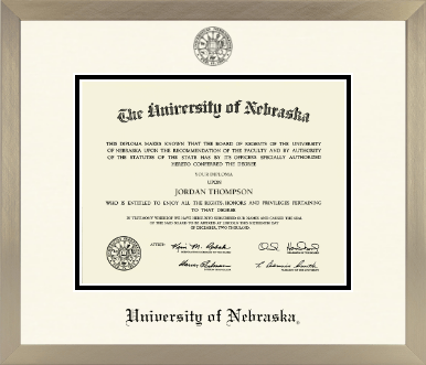 University of Nebraska diploma frame - Icon in Light Champagne