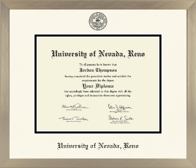 University of Nevada Reno diploma frame - Icon in Light Champagne