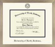 University of North Alabama diploma frame - Icon in Light Champagne