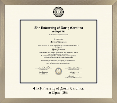 University of North Carolina Chapel Hill diploma frame - Icon in Light Champagne