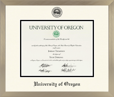 University of Oregon diploma frame - Icon in Light Champagne