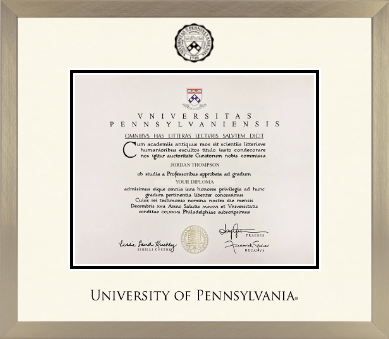 University of Pennsylvania diploma frame - Icon in Light Champagne