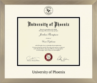 University of Phoenix diploma frame - Icon in Light Champagne