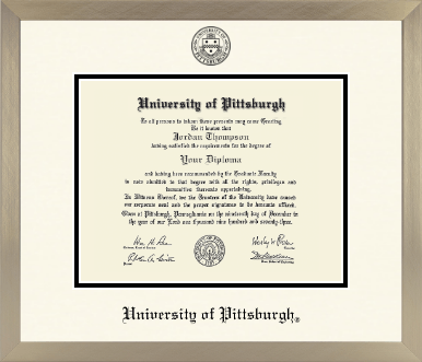 University of Pittsburgh diploma frame - Icon in Light Champagne