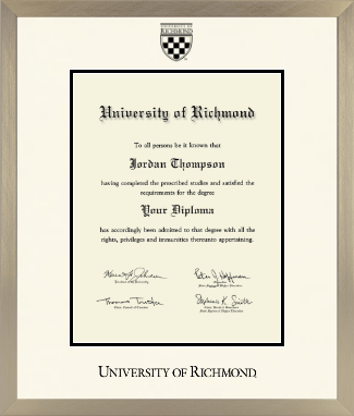 University of Richmond diploma frame - Icon in Light Champagne