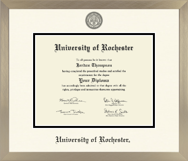 University of Rochester diploma frame - Icon in Light Champagne