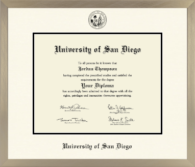 University of San Diego diploma frame - Icon in Light Champagne