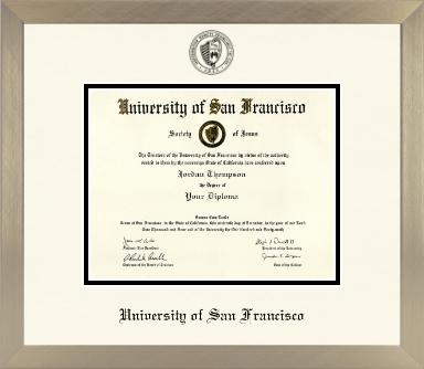 University of San Francisco diploma frame - Icon in Light Champagne