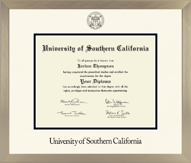 University of Southern California diploma frame - Icon in Light Champagne