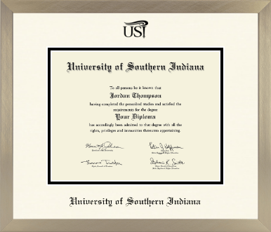 University of Southern Indiana diploma frame - Icon in Light Champagne