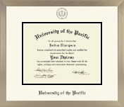 University of the Pacific diploma frame - Icon in Light Champagne