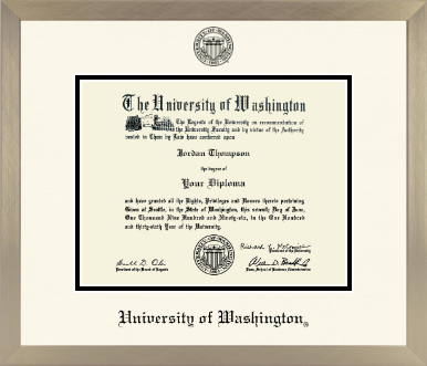 University of Washington diploma frame - Icon in Light Champagne