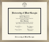 University of West Georgia diploma frame - Icon in Light Champagne