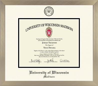 University of Wisconsin Madison diploma frame - Icon in Light Champagne