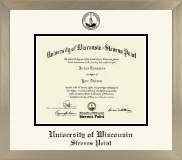 University of Wisconsin Stevens Point diploma frame - Icon in Light Champagne