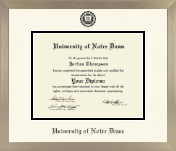 University of Notre Dame diploma frame - Icon in Light Champagne