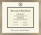 University of South Dakota diploma frame - Icon in Light Champagne