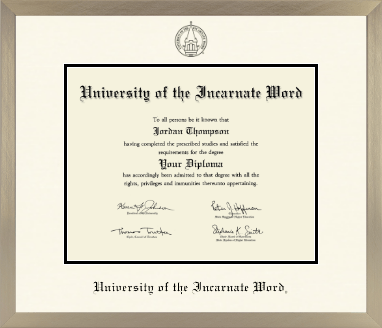 University of the Incarnate Word diploma frame - Icon in Light Champagne