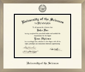University of the Sciences in Philadelphia diploma frame - Icon in Light Champagne