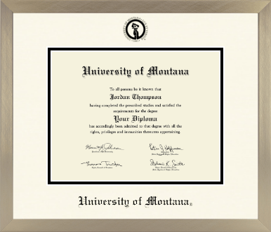 University of Montana Missoula diploma frame - Icon in Light Champagne