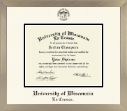 University of Wisconsin La Crosse diploma frame - Icon in Light Champagne