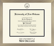 University of New Orleans diploma frame - Icon in Light Champagne
