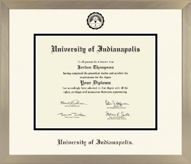 University of Indianapolis diploma frame - Icon in Light Champagne