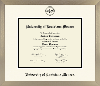 University of Louisiana Monroe diploma frame - Icon in Light Champagne