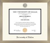University of Dallas diploma frame - Icon in Light Champagne