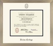 Union College in New York diploma frame - Icon in Light Champagne