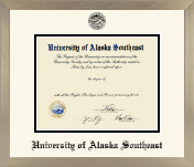 University of Alaska Southeast diploma frame - Icon in Light Champagne