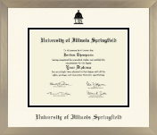 University of Illinois Springfield diploma frame - Icon in Light Champagne