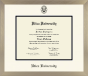 Utica University diploma frame - Icon in Light Champagne