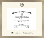 University of Evansville diploma frame - Icon in Light Champagne