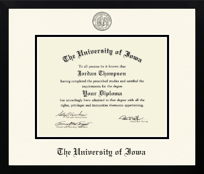 The University of Iowa diploma frame - Icon in Gotham