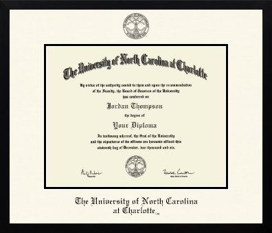 The University of North Carolina at Charlotte diploma frame - Icon in Gotham