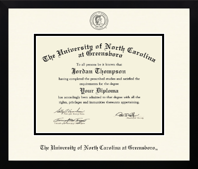 The University of North Carolina Greensboro diploma frame - Icon in Gotham