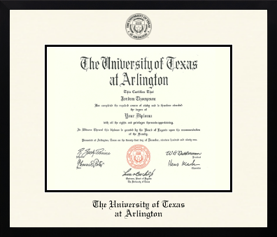 The University of Texas at Arlington diploma frame - Icon in Gotham