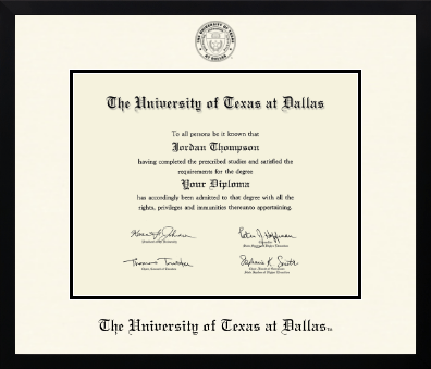 The University of Texas at Dallas diploma frame - Icon in Gotham