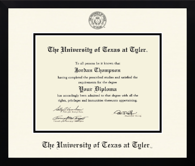 The University of Texas at Tyler diploma frame - Icon in Gotham