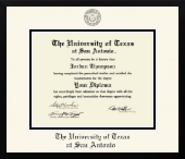 The University of Texas San Antonio diploma frame - Icon in Gotham