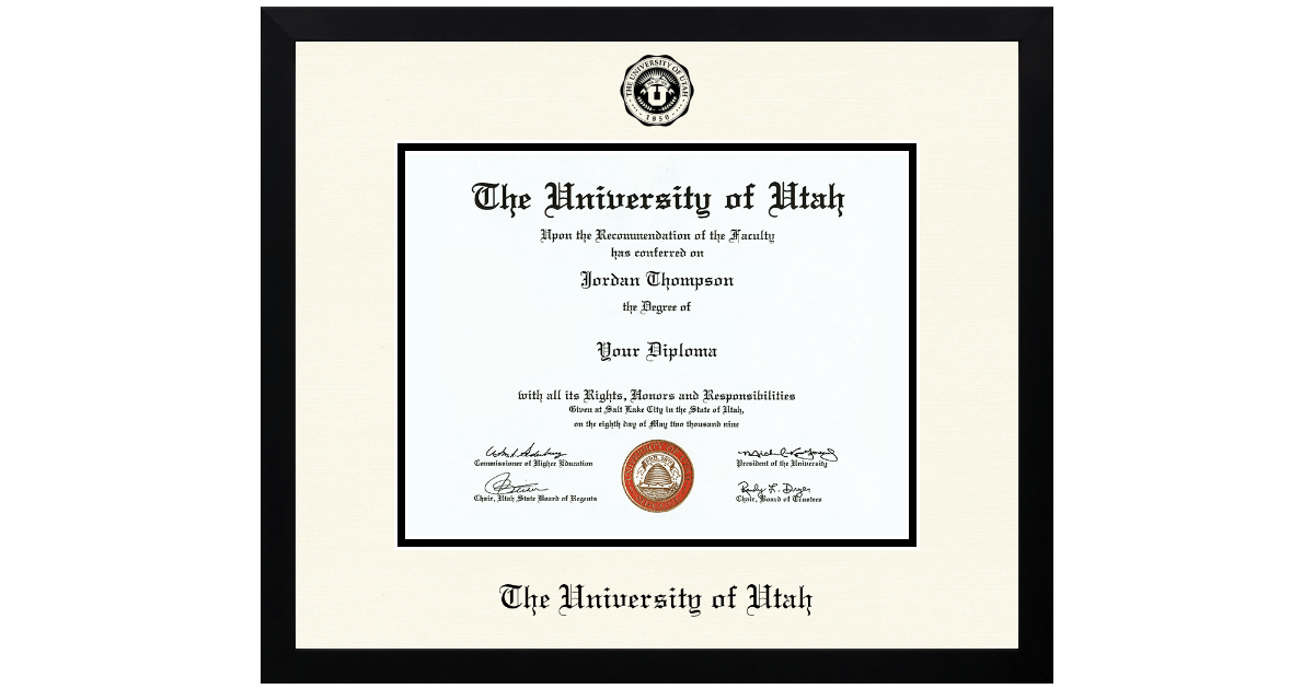 Campus Images University of Utah - Cornice per diploma in rilievo, 21,6 x 27 ,9 cm, colore: Oro