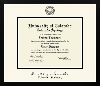 University of Colorado Colorado Springs diploma frame - Icon in Gotham