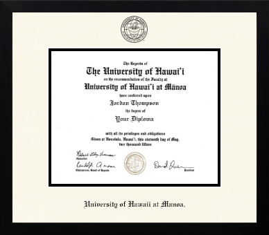 University of Hawaii at Manoa diploma frame - Icon in Gotham