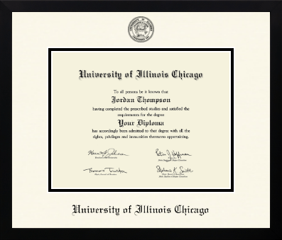 University of Illinois Chicago diploma frame - Icon in Gotham