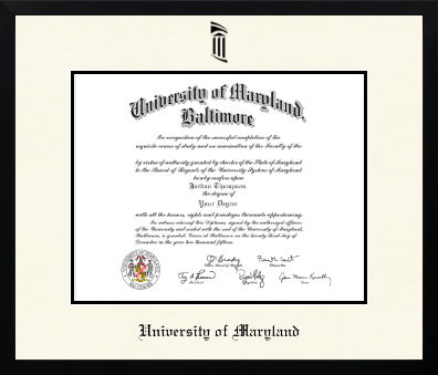 University of Maryland Baltimore diploma frame - Icon in Gotham