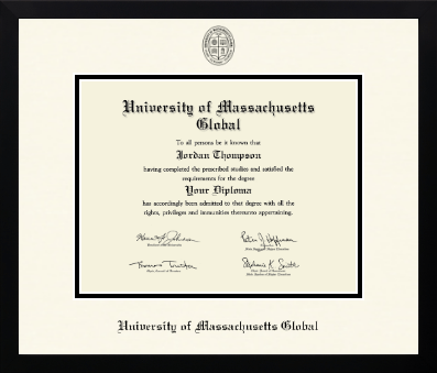 University of Massachusetts Global diploma frame - Icon in Gotham