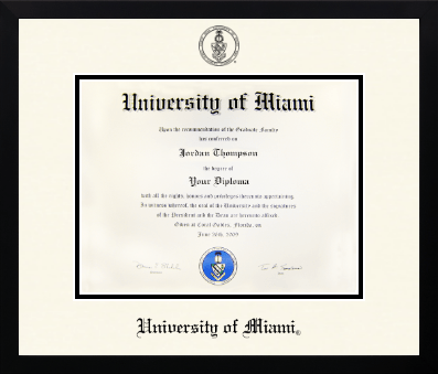 University of Miami diploma frame - Icon in Gotham